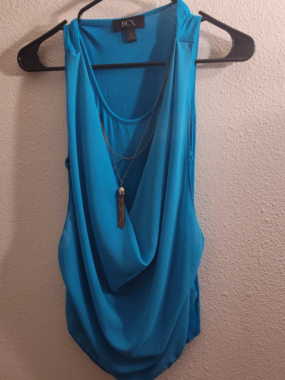 BCX Sleeveless Top with attached jewelry